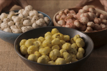 Air-fried hing makhana